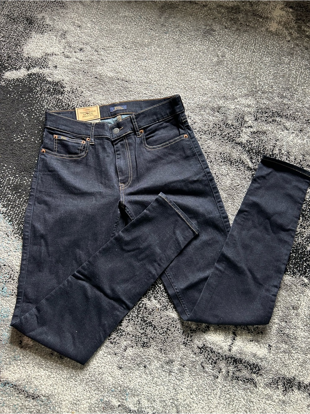 NWT Size 28 Polo Ralph Lauren The Tomkins super skinny black jeans